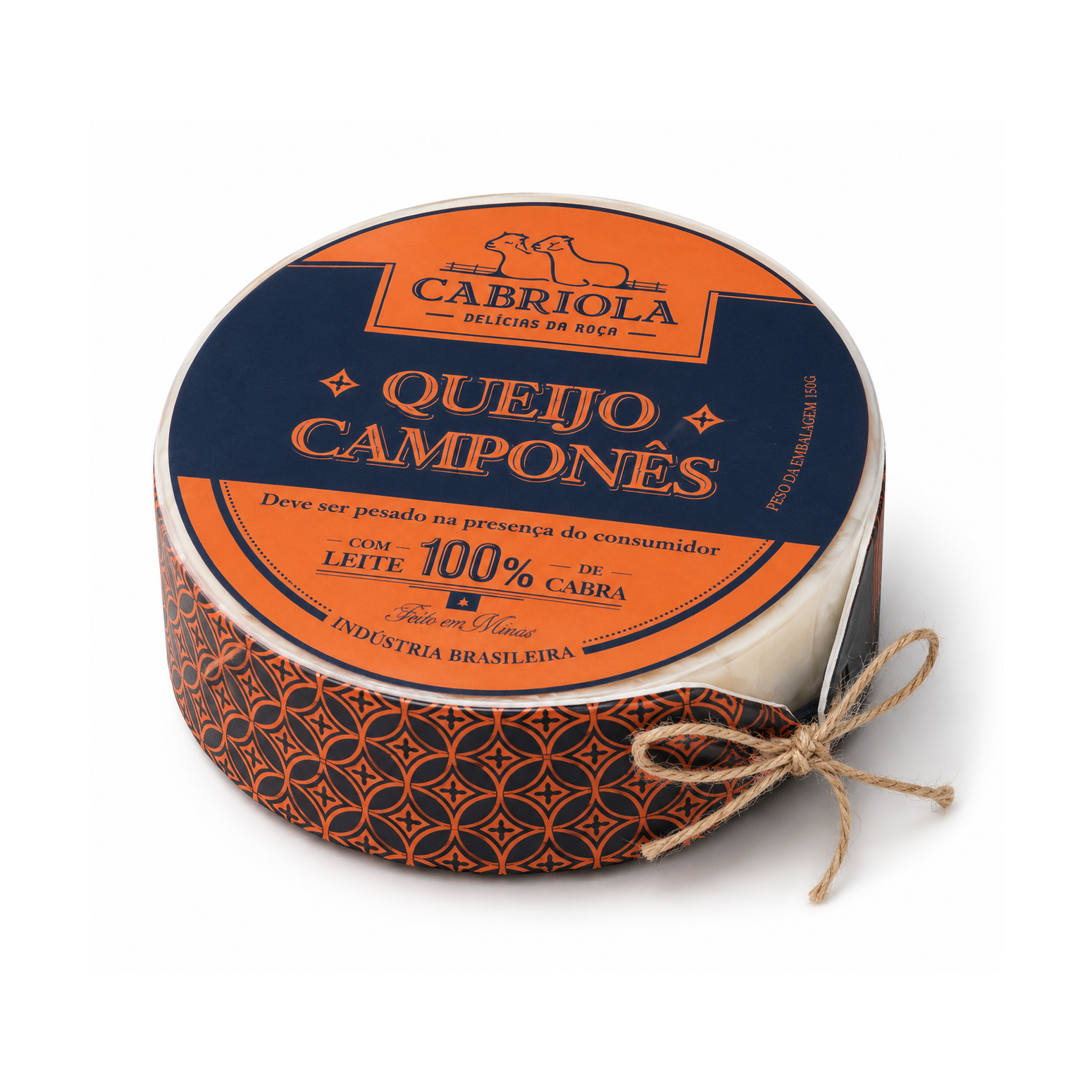 Embalagem redonda do queijo camponês 100% leite de cabra Cabriola
